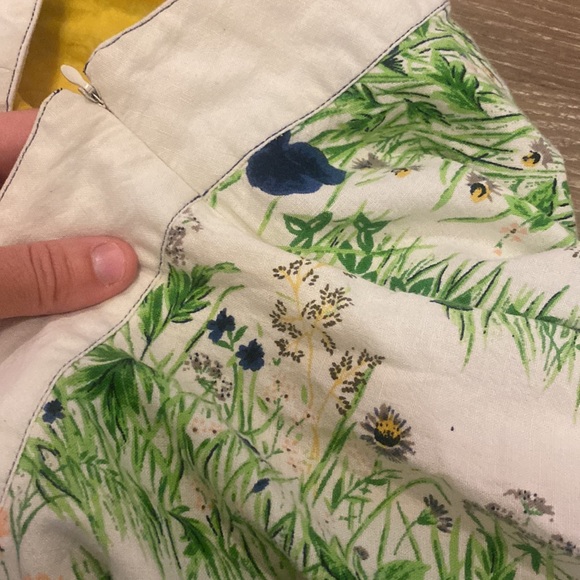 NWOT Anthropologie Viola Cotton Linen Made in India Skirt Floral Lined 6 S Small - Picture 4 of 4